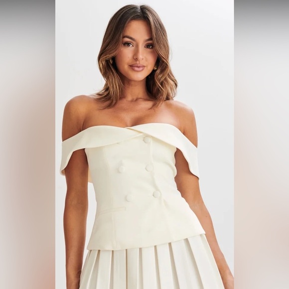 Meshki Strapless Suiting Top size large - Picture 1 of 4